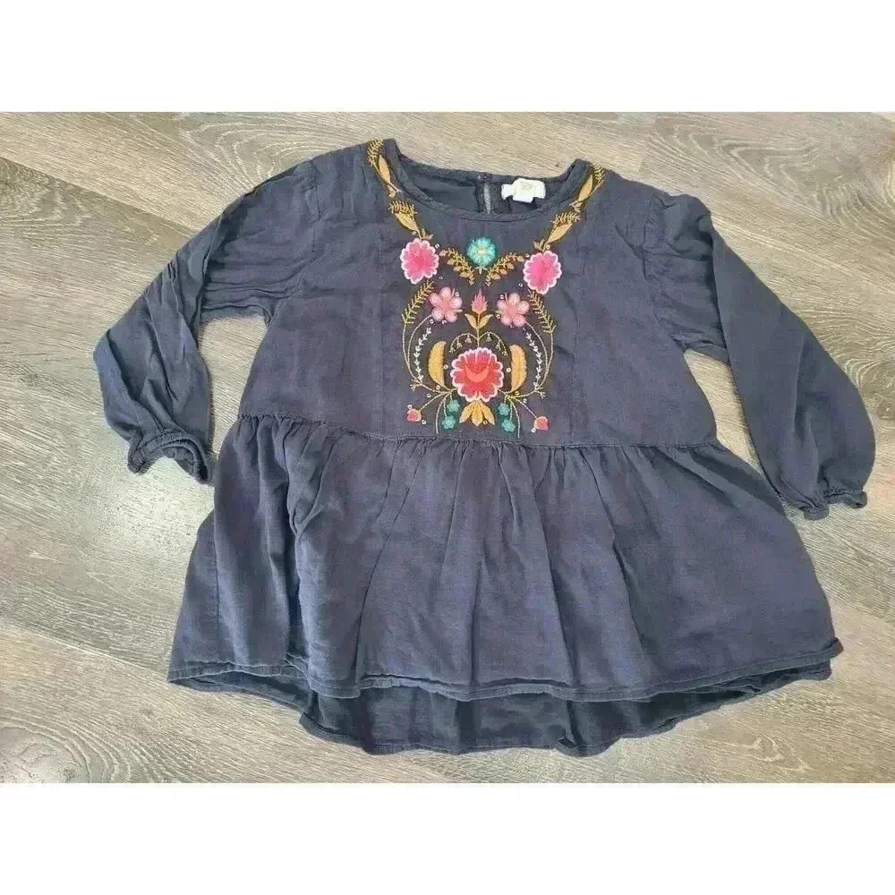 Peek Girls Embroidered Long Sleeve Shirt size 12 XXL‎ #2